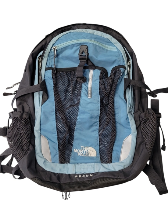 The North Face Recon Backpack Blue Grey Book Bag Vintage 2000s Y2k